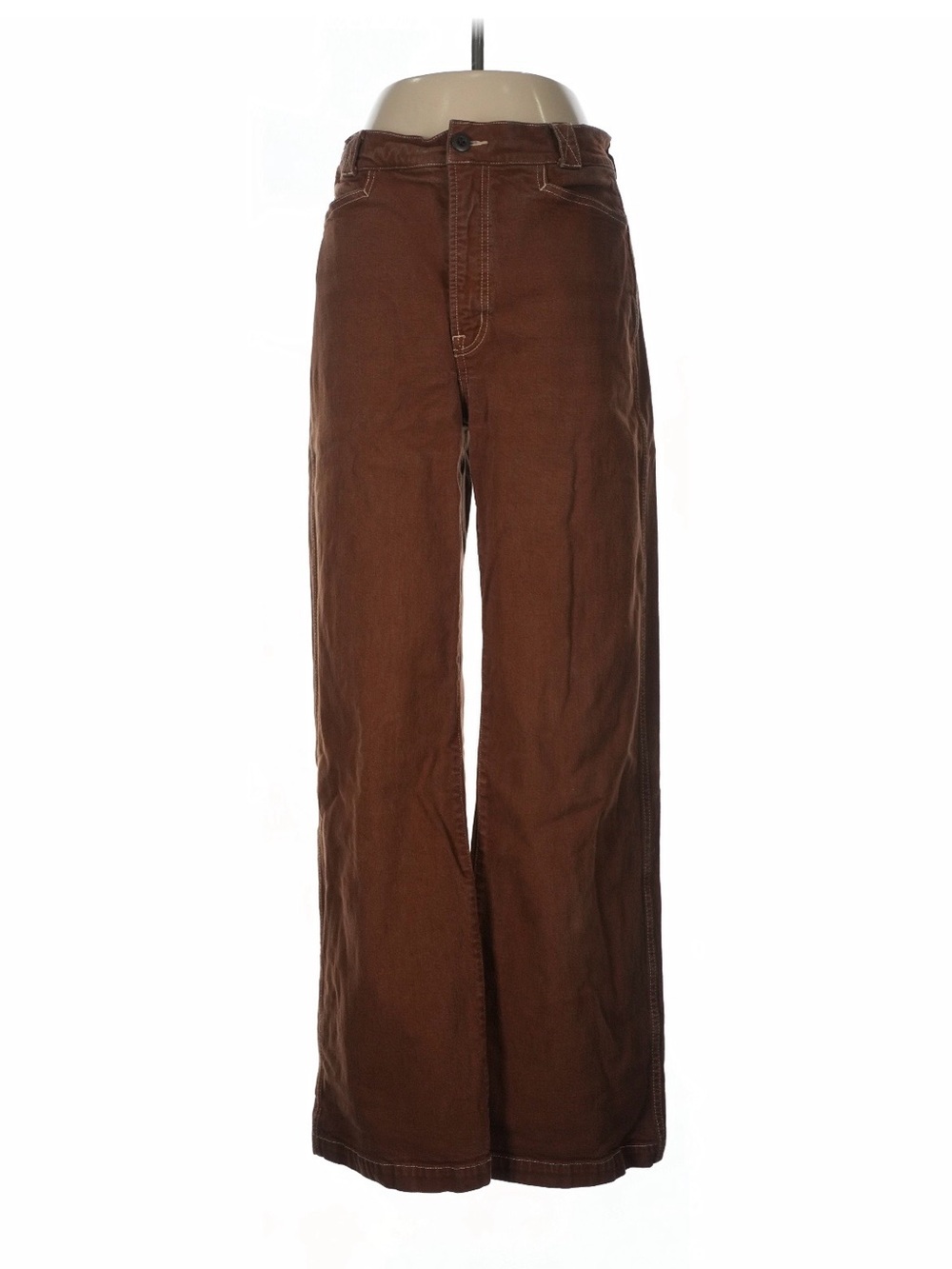 Madewell Emmett Wide Leg Garment Wash Pants Clifftop Brown